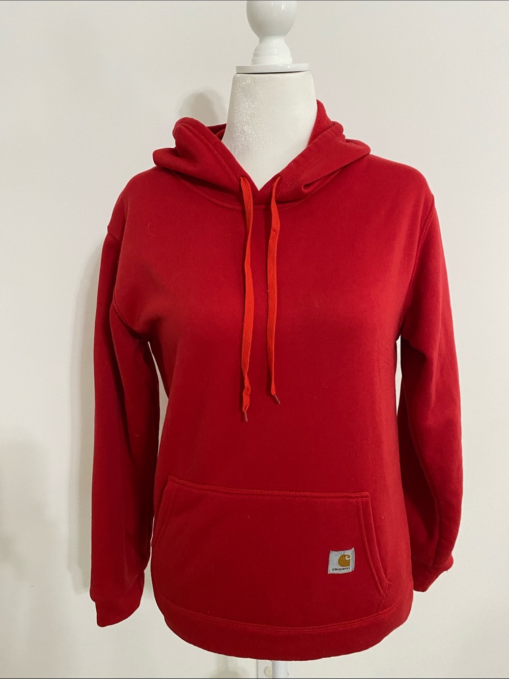 Carhartt Red Pullover Hoodie with Front Pocket
